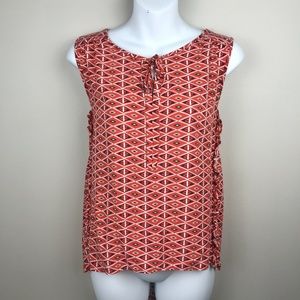 Hatley Geometric Ruffle Detail Blouse - Size M